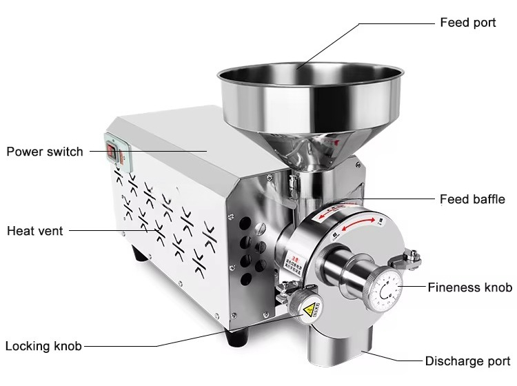 آلة طحن وسحق المساحيق التجارية - مراجعة Grain Mill Grinder وسعره